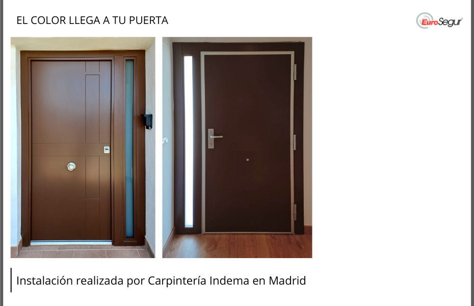 Puerta seguridad eurosegur marron